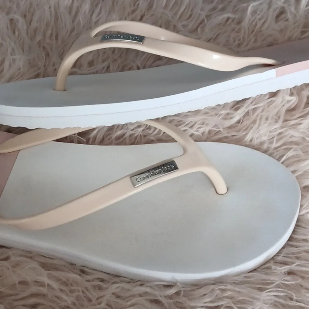 Calvin Klein flip flops
